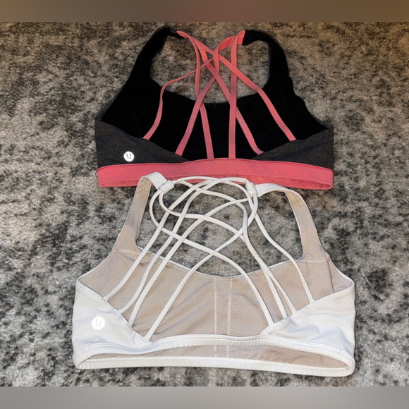 lululemon athletica Other - Lululemon Bundle of 2 Free to be Serene bras White and Grey and pink Size: 8